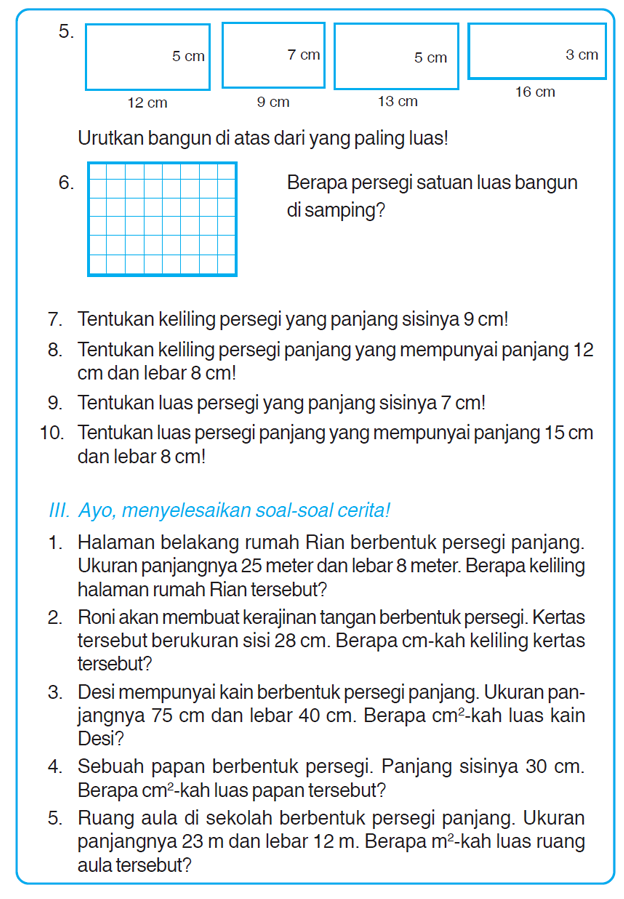  Luas dan Volume Dan Kunci Jawaban  Bimbel Brilian Download Soal Matematika Kelas 6 SD Bab 3 Luas dan Volume Dan KunciJawaban Bimbel Brilian