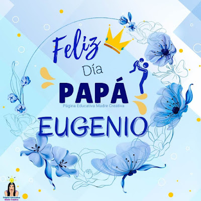Solapín Feliz Día del Padre - Nombre Eugenio para imprimir gratis