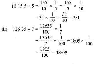 Solutions Class 7 गणित Chapter-2 (भिन्न एवं दशमलव)