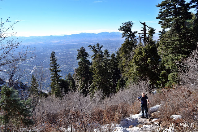 Packed snow and ice on the Mount Olympus Trail