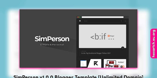 SimPerson v1.0.0 Blogger Template Free Download [Remove Domain Limit]
