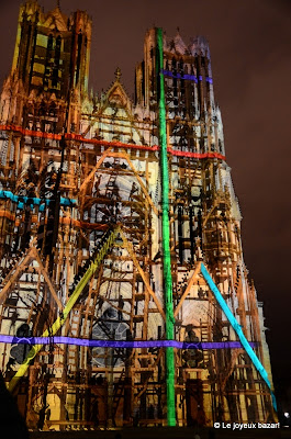 Reims - cathedrale - son et lumiere - rêve de couleurs