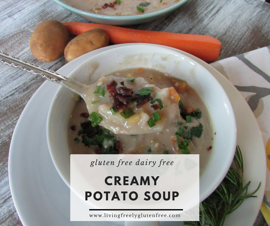 Creamy Potato Soup (GF/DF/NF) - Living Freely Gluten Free