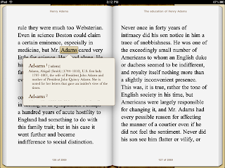 iPad as an ebook reader in horizontal mode