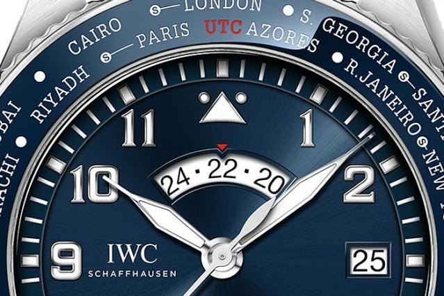 Presentamos el réplica reloj de IWC Pilot Timezoner Edition Le Petit Prince con esfera azul