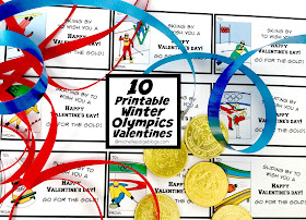 10 Printable Winter Olympics Valentines @michellepaigeblogs.com