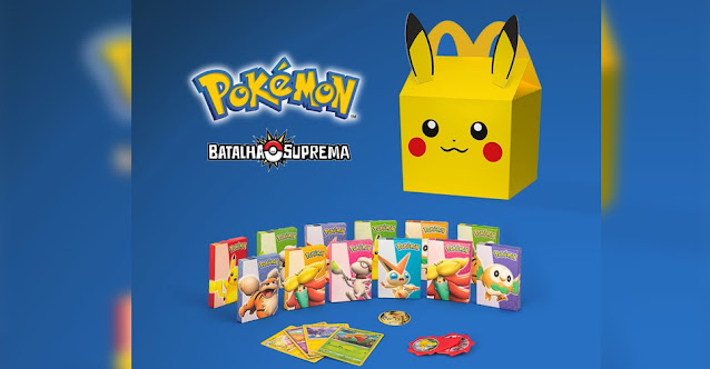 Brinquedos do McDonald's da linha Pokémon Batalha Suprema