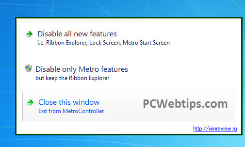  Desactivar metro windows8