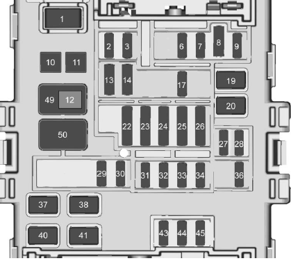 Instrument Panel Fuse Block Diagram - Left