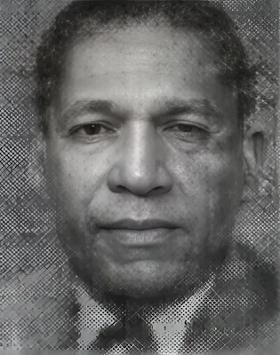 Retrato en blanco y negro de Demetrio Herrera Sevillano, poeta y diplomático panameño clásico.