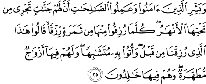 Surat Al-Baqarah Ayat 25