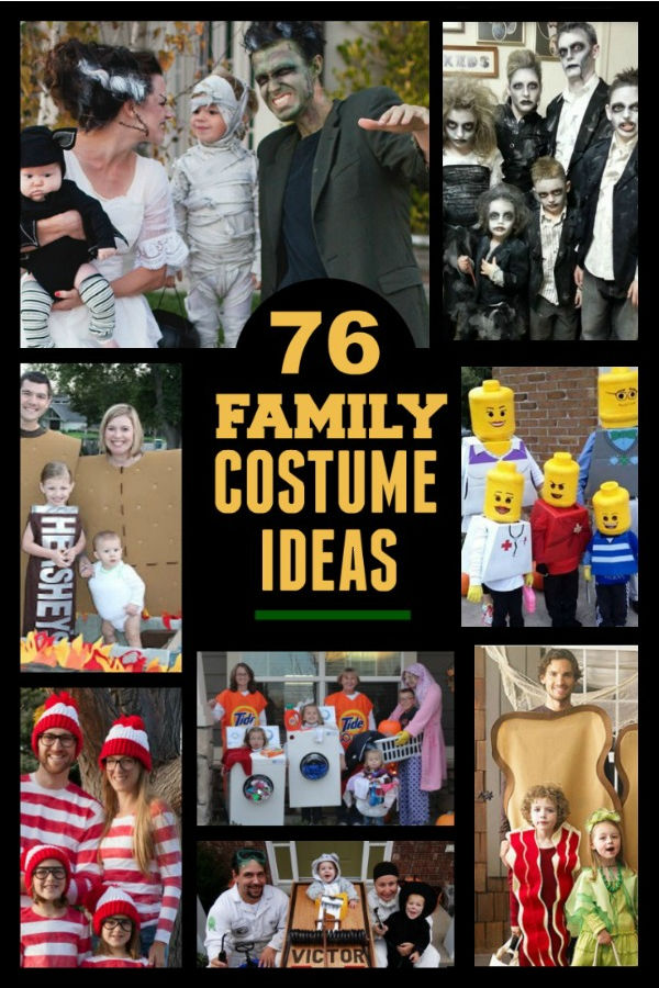 50+ fun & creative themed Halloween costumes for the family #familyhalloweencostumes #halloweencostumes #familycostumes #halloween #growingajeweledrose