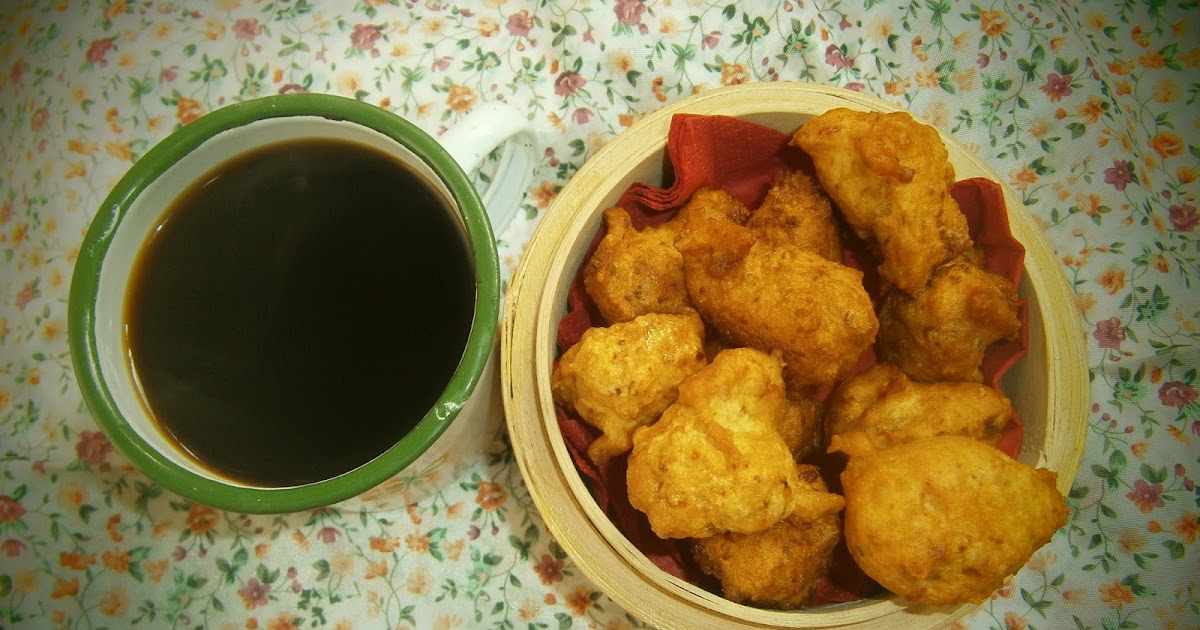 Cucur Udang Adabi & Kopi O ~ Umi's Cup Cake