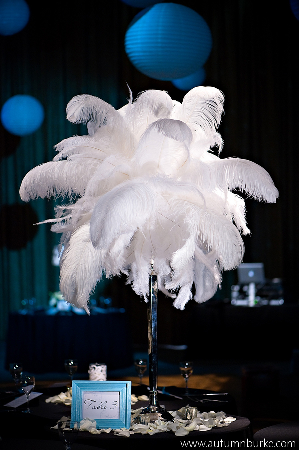  table was my favorite with the almost 5 foot tall feather centerpiece