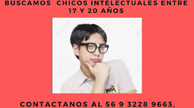 CHILE: Para COMERCIAL se buscan CHICOS INTELECTUALES entre 17 y 20 años