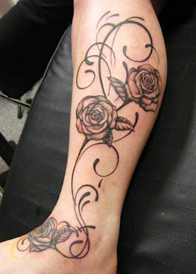 simple leg tattoos for females