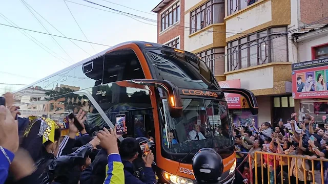 Fotos de la llegada de Boca Juniors a Sucre