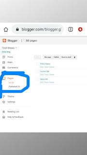 how to add page on blogger