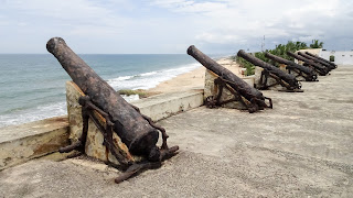 Huge canons in Ghana to protect the slave master