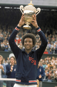 Tennis superstar Arthur Ashe died of AIDS, which he contracted from a blood transfusion during heart surgery.