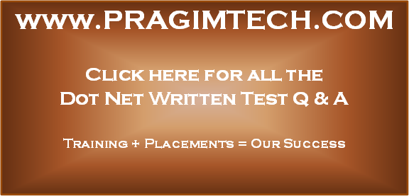 dot net written test questions answers