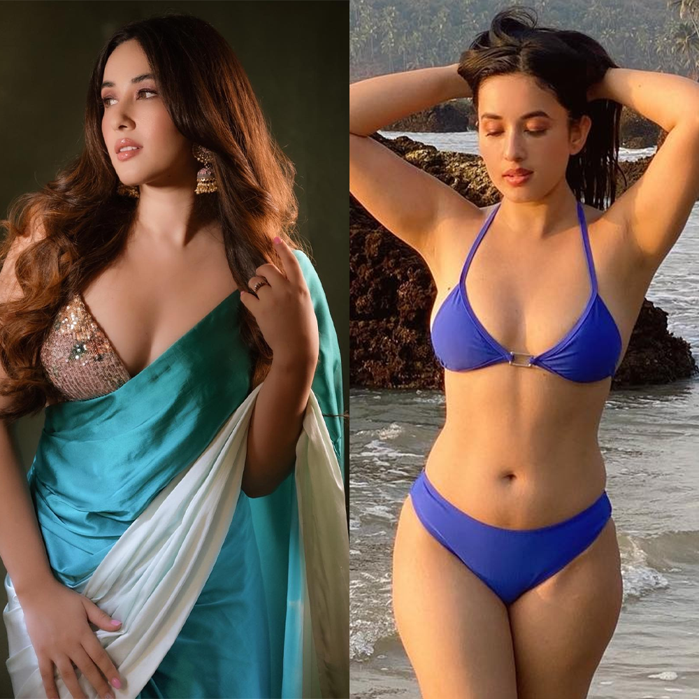 Aditi Budhathoki saree vs bikini hot actress
