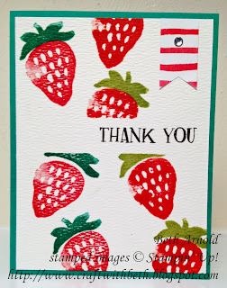 Craft with Beth: Fresh Fruit Card Set: Part Three Thank You Stampin' Up! Fruit Stand DSP