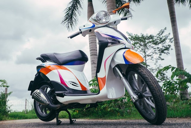 Piaggio Liberty sơn dãi chuyển màu cực đẹp