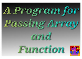 c language passing array and function