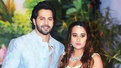 After Marriage Varun Dhawan and Natasha Dalal in front of the media