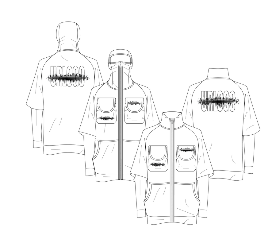 Full Zip Sweatshirt Drawing