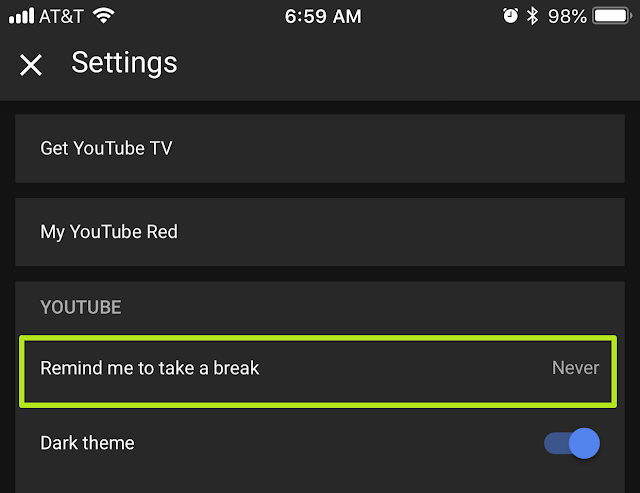 Cara Menggunakan ( Take a Break Feature ) Fitur Ambil Istirahat di YouTube