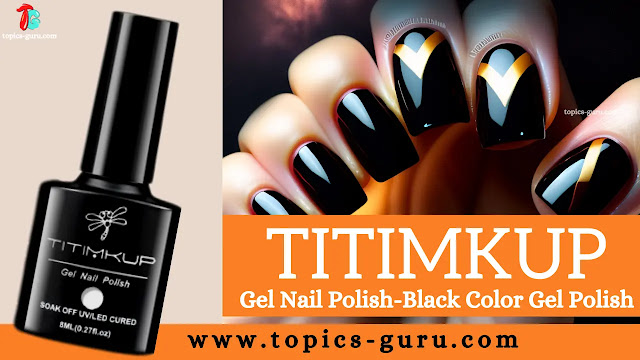 TITIMKUP Gel Nail Polish-Black Color Gel Polish