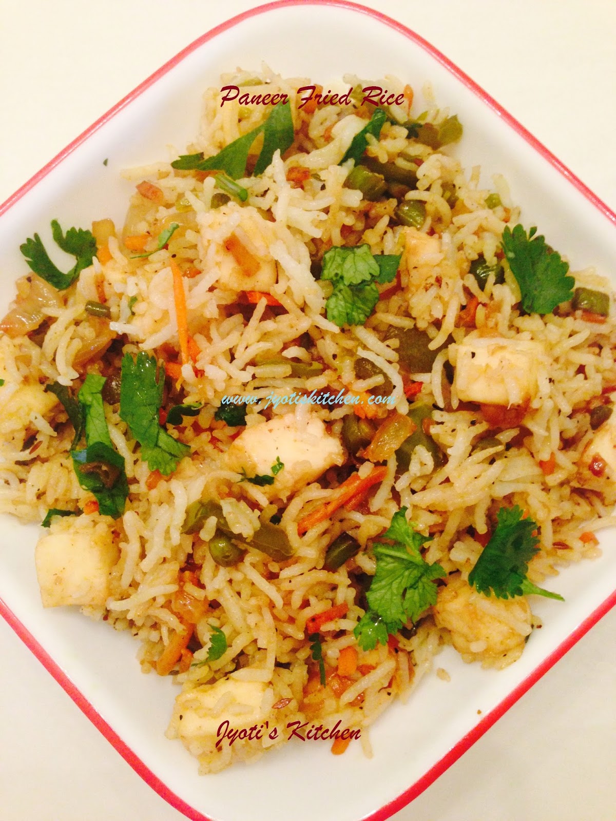 Paneer Fried Rice Jyotis Kitchen Simple Easy Cooking