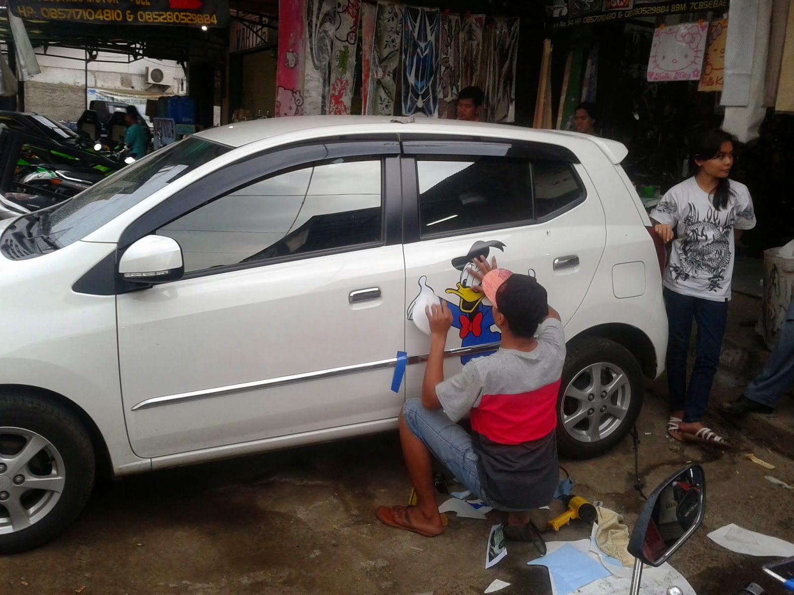 Cutting Sticker Rizqi Variasi Cutting Sticker Mobil Agya Motif