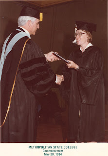 Jennifer Earle receiving her bachelor's degree