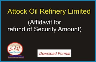 Attock Oil Refinery Limited Affidavit