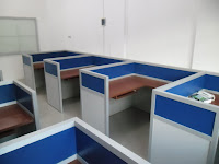 Meja Sekat Kantor Bentuk L - Custom Furniture Kantor Semarang