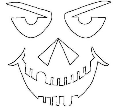 Pumpkin Face Coloring Pages 