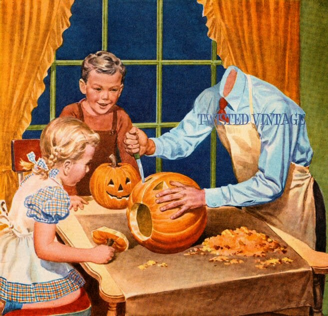 Vintage Pumpkin Carving