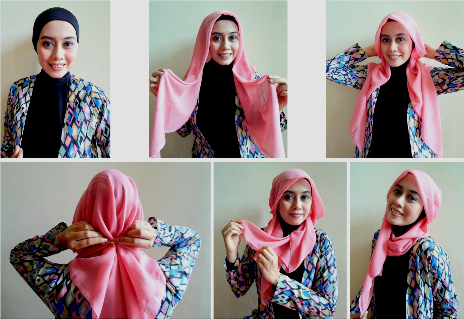 30 Gambar Lengkap Tutorial Hijab Paris Kekinian Tahun Ini