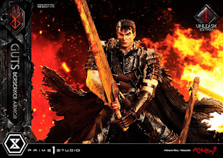 Berserk - Guts in Bersrk Armor Rage Edition y Unleash Edition Statues de Prime 1 Studio