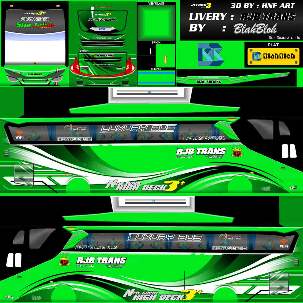 livery bus rjb trans despacito