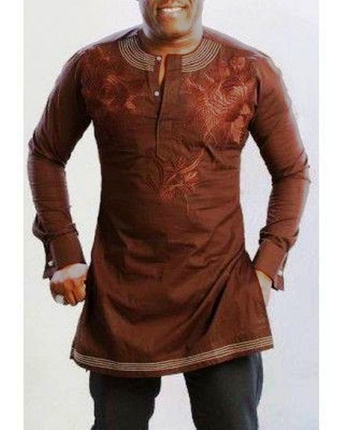 African Clothing -Cute Embroidered Native Design For Men