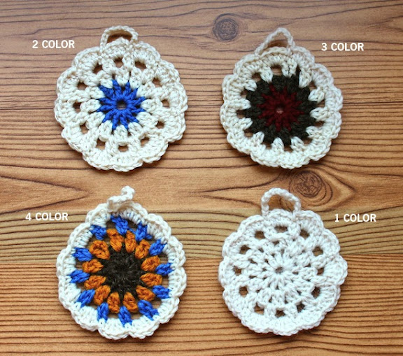 how to make diy crocheted granny square round ornaments crochet