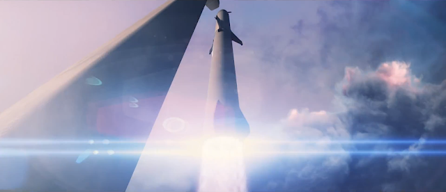 SpaceX Big Falcon Rocket (BFR) v2018 launch