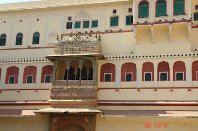 Photo of Colorful balcony and structure of the Jaipur City Palace