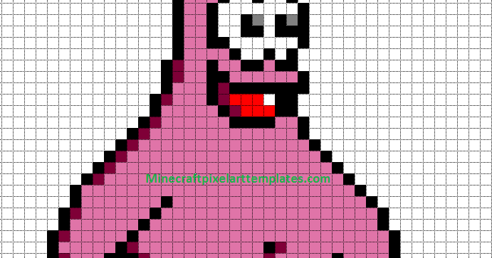 Minecraft Pixel Art Templates: Patrick (spongeBob)