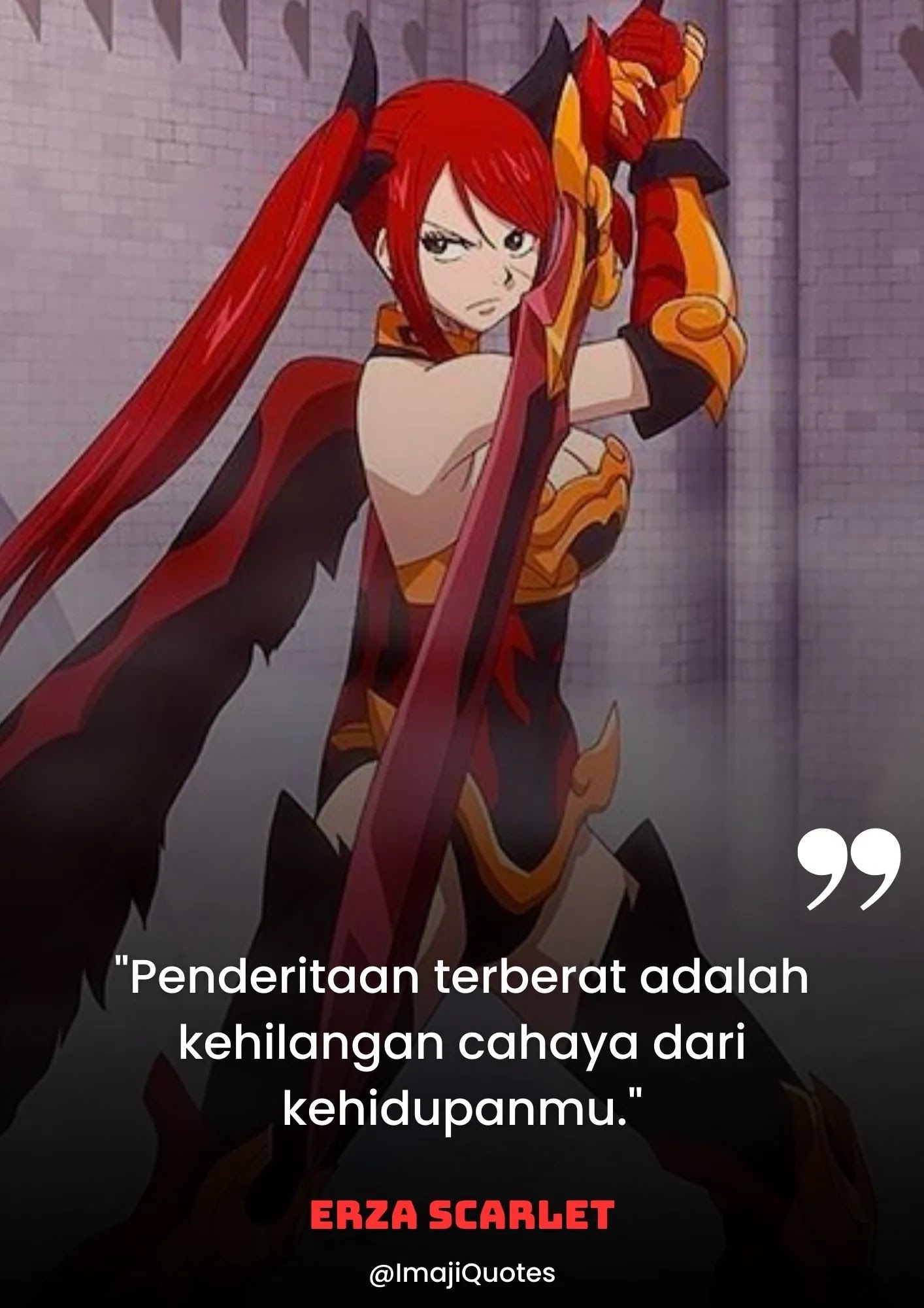 Caption Erza Scarlet (Fairy Tail)