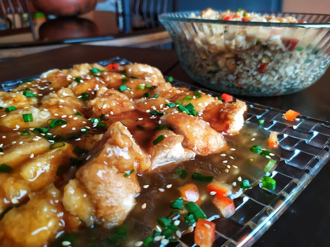 POLLO CHI JAU KAY - CRISPY OYSTER SAUCE CHICKEN